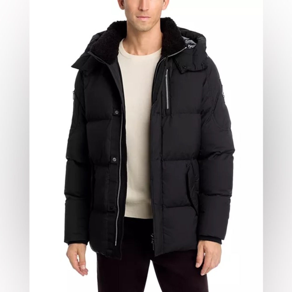Moose Knuckles Everest 3Q Men’s Puffer Jacket Black | Luxury Down Parka Size XL